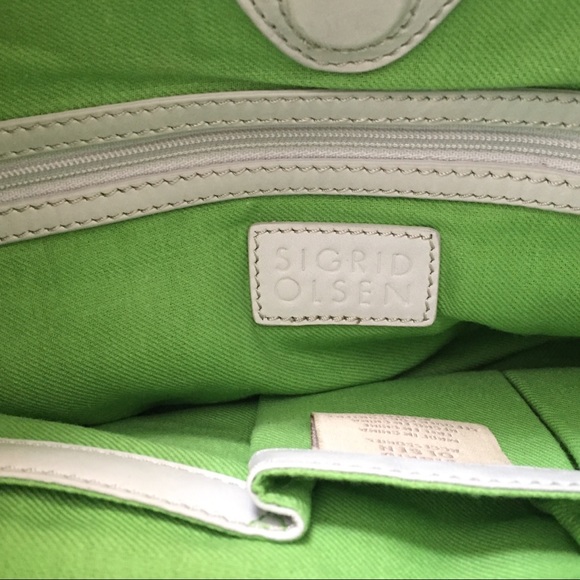 Sigrid Olson Purse Handbag Leather Satchel White - Picture 7 of 8